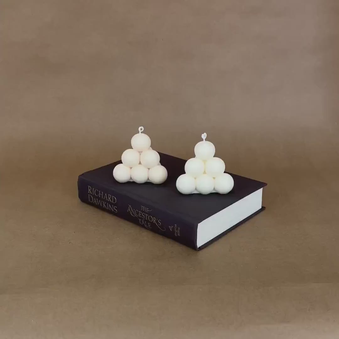Bubble Pyramid Candle | Soy Shaped Candle | Decorative Candle | Aesthetic Candle | Minimalistic Decor | Unscented Candles | Unique Candle |