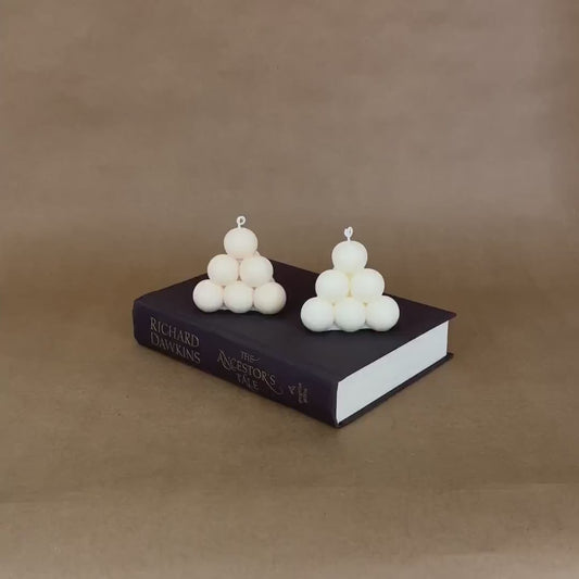 Bubble Pyramid Candle | Soy Shaped Candle | Decorative Candle | Aesthetic Candle | Minimalistic Decor | Unscented Candles | Unique Candle |