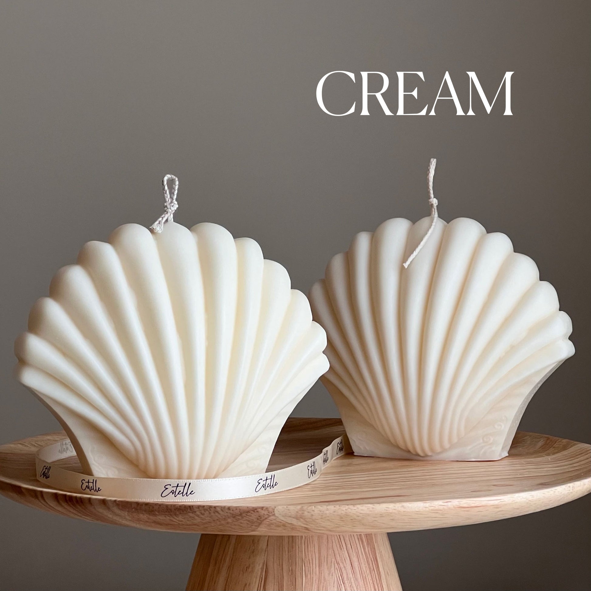 Huge Sea Shell Candle | Decorative Soy Wax Candle | Clam shell candle| Aesthetic Candle| Pillar Candle | Vegan| Unique Candle| Gift For Her