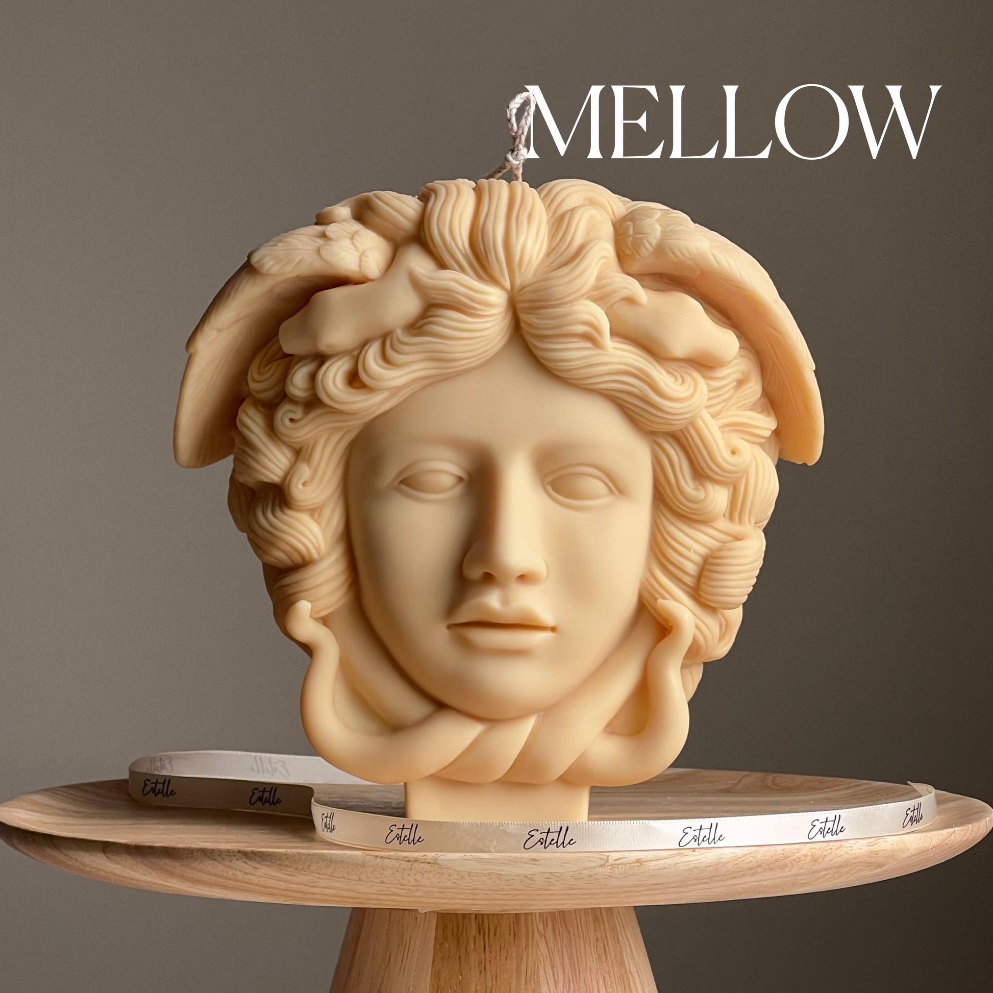 Huge Medusa Candle | Woman Head With Snakes Candle | Sculptural Pillar Soy Wax Candle | Aesthetic Decoration | Statue Candle | Unique Candle