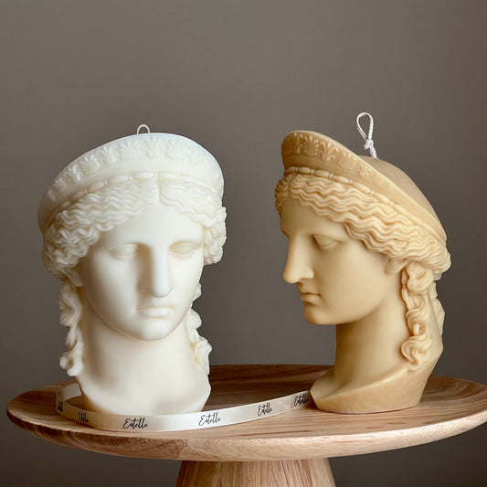 Huge Hera Goddess Bust Candle | Greek Statue Candle | Sculptural Candle| Shaped Candle| Coffee Table Decor| House warming Gift| Unique Gift