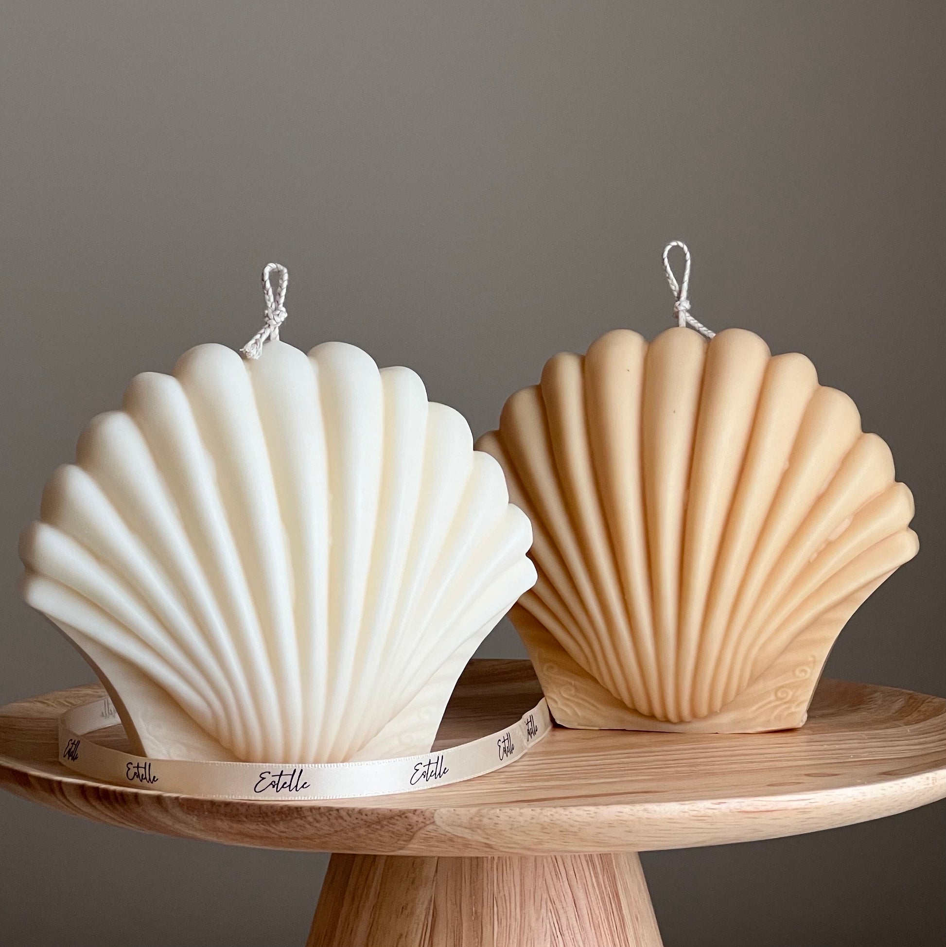 Huge Sea Shell Candle | Decorative Soy Wax Candle | Clam shell candle| Aesthetic Candle| Pillar Candle | Vegan| Unique Candle| Gift For Her