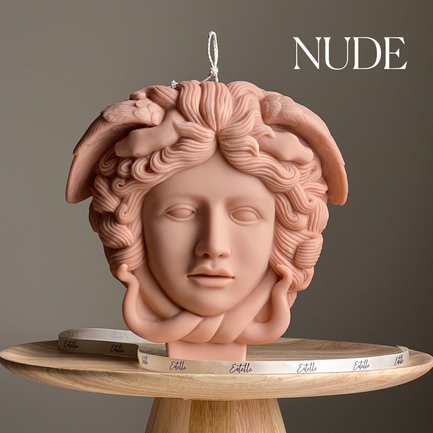 Huge Medusa Candle | Woman Head With Snakes Candle | Sculptural Pillar Soy Wax Candle | Aesthetic Decoration | Statue Candle | Unique Candle