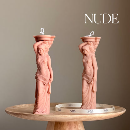 Caryatid Greek Column Candle| Woman Candle| Sculptural Pillar Soy Candle| Lady Bust Candle| Aesthetic Home Decor| Statue Candle| Unique Gift